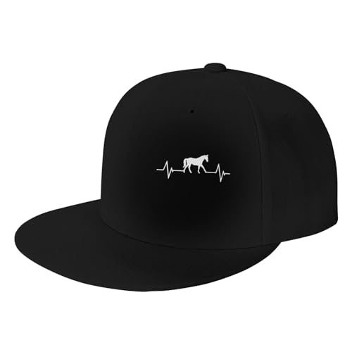 Love Riding Horses Heartbeat Adjustable Outdoor Baseball Hat Flat Hat2