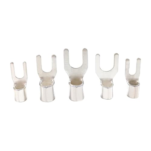 Terminales de engarzado UT2.5-6 tipo U en bolsa de 100 unidades para cables electricos
