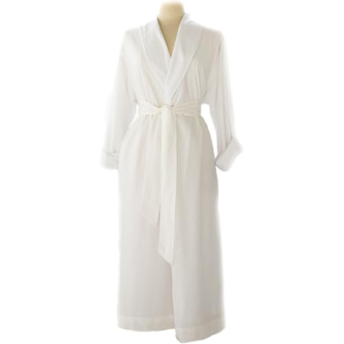 Image of Telegraph Hill Double Layer Seersucker Robe - Unisex - White - X-Large