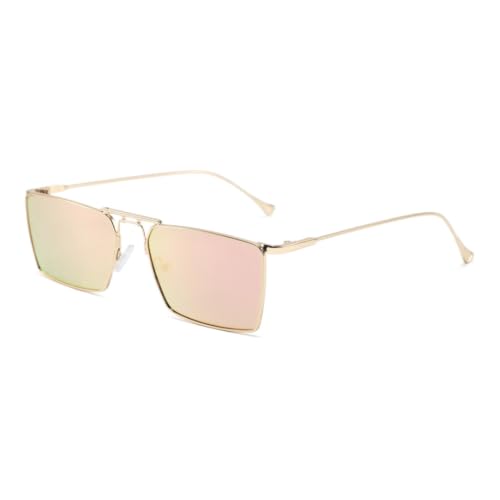 Lunettes de soleil d'exception en métal fin et verres clairs pour femme