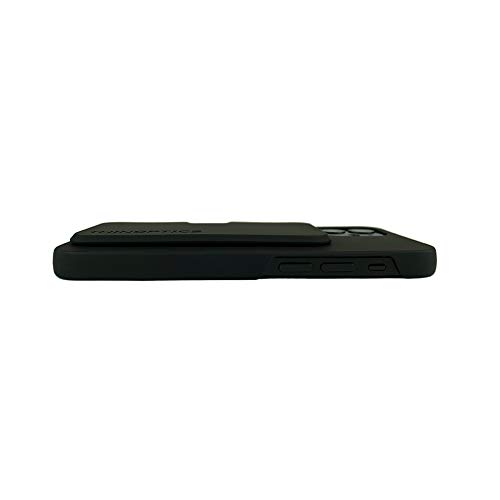 Image of Thinoptics iPhone 12 Mini black slimline case with 1.5 PURPLE glasses