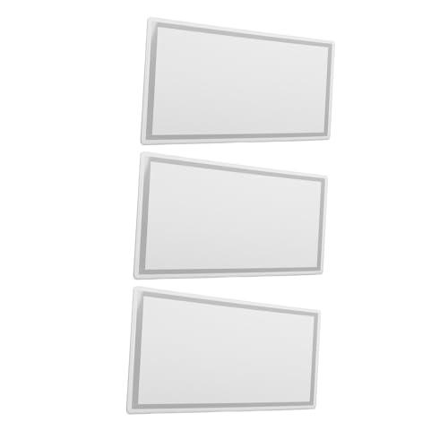 HORIALENCE 3個車用サンバイザーミラー ステンレス製 ポータブル化粧鏡 破損防止ガラス採用 車内装飾用 大型自動車用バニティミラー トラック対