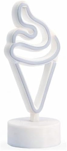 Miniatura 8 de Amped & Co Lámpara de escritorio de helado, colección mini LED neón, decoración de habitación Night Lite, funciona con pilas, 8 pulgadas, letreros