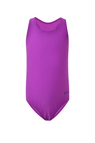 Eono Essentials - Bañador para niña de una pieza (lila, 7 años)