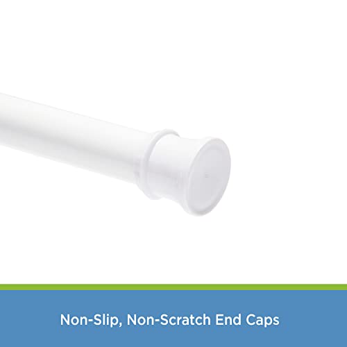 Kenney Twist & Fit No Tools Tension Shower Curtain Rod, 42-72", White #TOP3