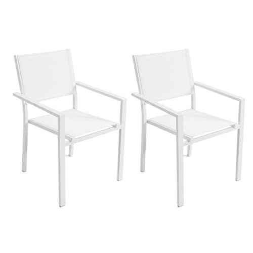 LOLAhome Set de 2 Sillas Thais de Aluminio
