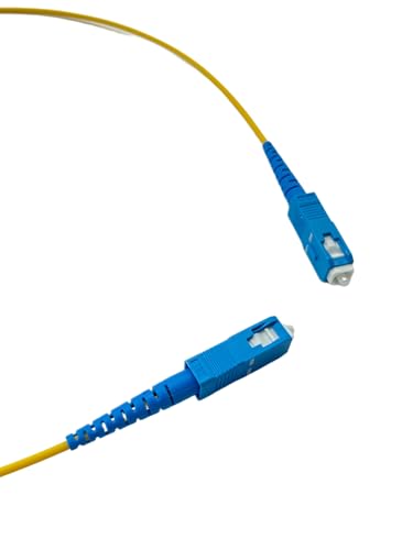 Cablix Single Mode Fiber Optic Patch Cord, Simplex SC/UPC to SC/UPC, 2.0mm, 1.0 Meter, High-Speed Optical Cable for Networking & Telecommunications