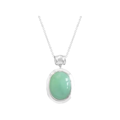 Lucky Jade and Silver Oval Pendant Cover