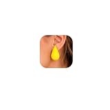 ZENCHEER 14K Gold Clip on Earrings for Women, Teardrop Chunky Detachable Hoop Clip-On Earrings for Non Pierced Ears Hypoallergenic Lightweight Earring Clips (Yellow)