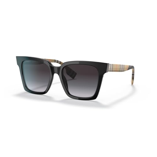 BURBERRY BE4335 Maple 39298G 53MM Black/Grey Gradient Square Sunglasses for Women + Bundle with Accessory Eyewear Kit