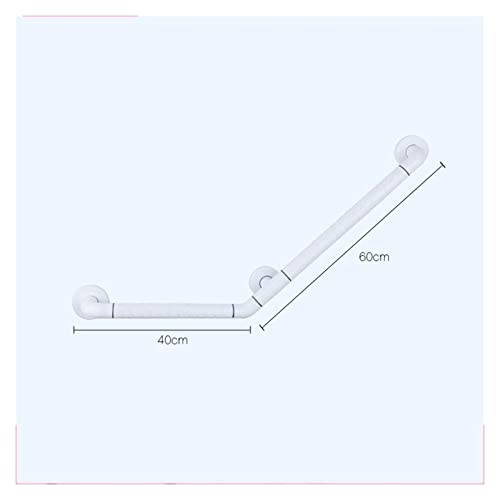Porte-serviettes mural et barre de maintien douche blanche 135°