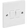 10A 2 Gang 2 Way Light Switch White