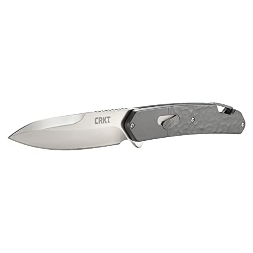 Crkt Bona Fide Edc Folding Pocket Knife: Take Apart Field Strip, Satin Drop Point Blade, Flipper Open, Liner Lock, Aluminum Handle, Low Profile Pocket Clip K540Gxp #TOP4