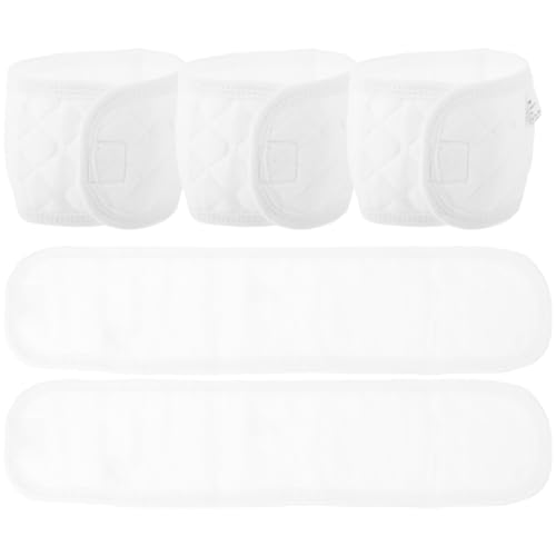 Doitool 5 Piezas Cinturones De Ombligo Para BebéS De AlgodóN Transpirable Banda Doble Capa Protector De Vientre Para ReciéN Nacidos Uso Interior Exterior