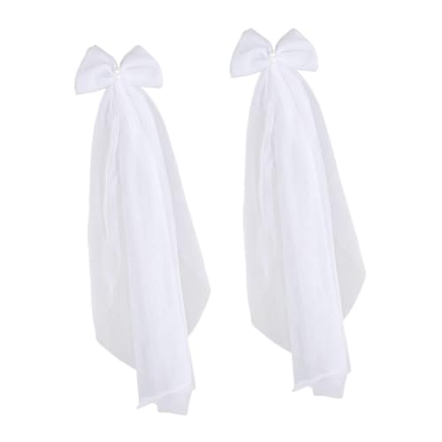 jojomis Elegant Wedding Veil Set for Brides - Bridal Accessories And Photography Props- White3