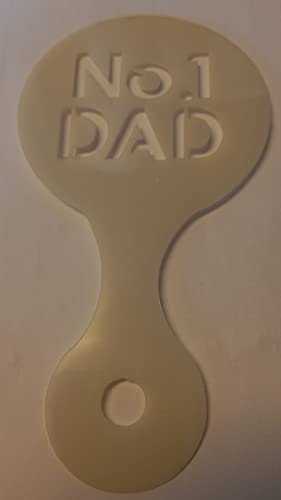 No. 1 Dad Coffee Cup/Cappuccino Stencils Reusable Many Times Present Gift Fathers Day Daddy Gran Grandpa - Image 2