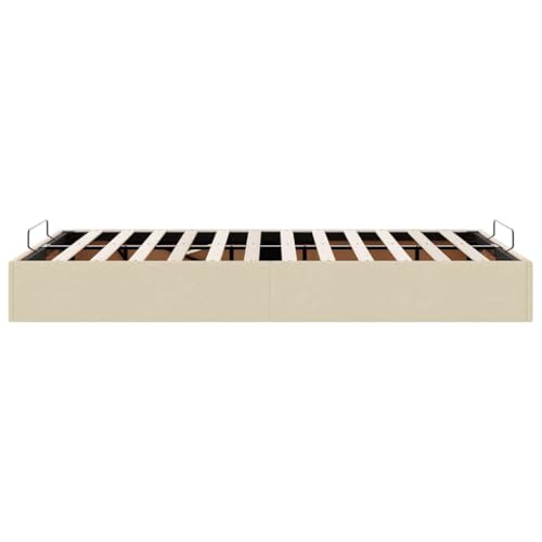 Miniatura 8 de Amorsee Cama Canape 120 X 190 Cm, Cama Canape 120 X 190 Cm, Cama Tapizada 1120 X 190 Cm, Cama Individual,Cama De Almacenamiento Crema