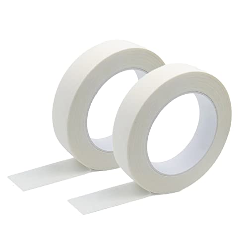 Zellykool Beige White Masking Tape 1 Inch x 55 Yards 2 Rolls