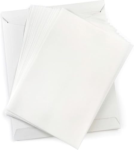 Wafer Paper for Edible Printing - 25 Pack Letter Size (8.5' x 11', 0.3 mm). Food Grade Wafer Sheets for Custom Cake Toppers & Decorations