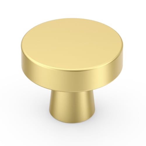 Image of Asidrama 20 Pack Brushed Gold Cabinet Knobs Heavy-Duty Solid Kitchen Cabinet Pulls Gold Dresser Drawer Hardware for Cupboard
