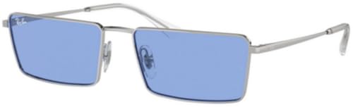 Ray-Ban RB3741 Sunglasses Bundle: RB 3741 003/80 Silver/Blue Polyamide Standard and Universal Anti-slip Silicone Leash