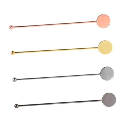 Cabilock 4 Piezas Palo De Swizzle Agitar Amoladora Brocheta Fabricante Manosear Dispensador Pub Imanes Embrollador Agitadores De Bebida De Café De Cóctel Acero Inoxidable Reutilizable