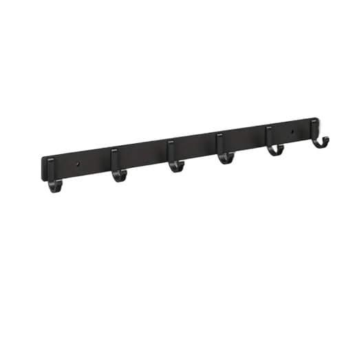 ruyi-1986 Perchero de Pared Perchero de Pared de Aluminio Negro, Ideal for Toallas, Toallas de baño, Chaquetas, Ropa y Accesorios de baño. Ganchos para Abrigos(Grande)