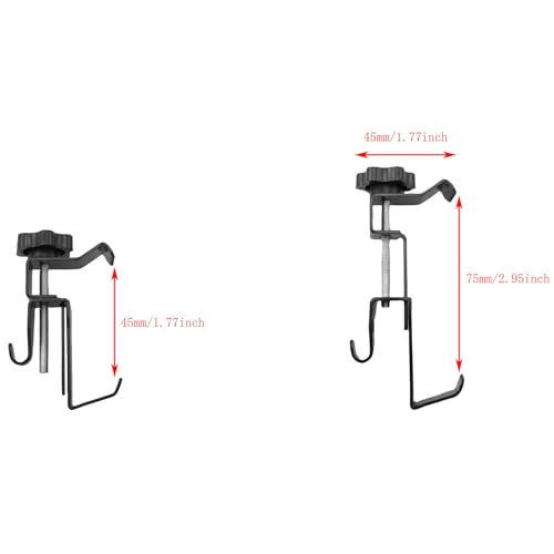 Image of TAODAN 4PCS Stainless Steel Adjustable Brick Hook Clips 2.63x1.77inch Outdoor Heavy Duty Brick Wall Hooks For Halloween Hanging Plants Colourful Lights Socks Picture Frames Wreaths Crafts Black