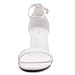 Shoe Land Women's Low Heels - 3-Inch Chunky Block Heeled Sandals with Ankle Strap | Open Toe Short Heels | Comfy Dressy Strappy Sandals for Wedding, Prom, Office, White, Size 8.5, Madeline