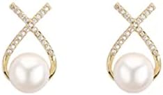 Vembley Stylish Korean Zircon Studded Earrings For Women And Girls 2Pcs/Set