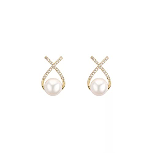 Vembley Stylish Korean Zircon Studded Earrings For Women And Girls 2Pcs/Set