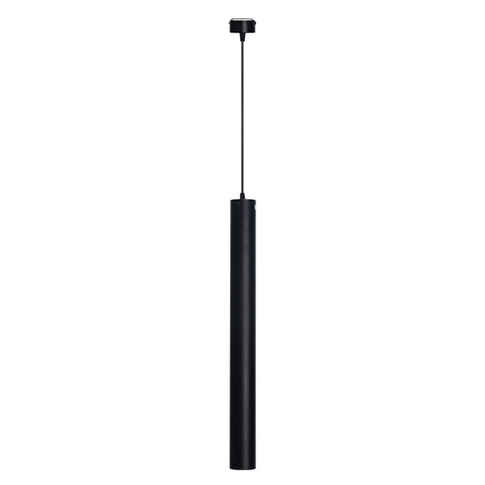 SXECAEPS Modern creative chandelier Modern Led Light Aluminum Long Tube Black Single Head Hanging Lamp Bedroom Ceiling Downlights Downlight Cylindrical Suspension Light/4 * 40Cm/