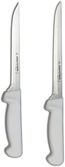 Dexter-Russell 7" and 8" Fillet Knife w/Polypropylene White Handle,Boning Knife, Flexible Fillet Knives for Meat Fish Poultry Chicken,bundle