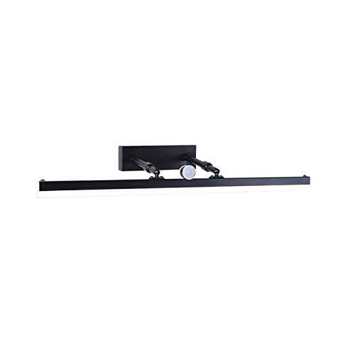Lampe Miroir Salle De Bain LED - Détecteur De Mouvement - 4000K - IP44 - Réglable 180° - 60cm/12W - Noire - 9