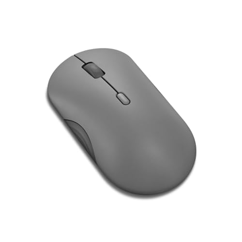 Lenovo 350 – Silent Bluetooth Mouse (IR Optical, Ergonomic, Ambidextrous, Programmable Buttons, Dynamic Scroll Wheel, 3 DPI Levels, AA Battery | Supports Switch Between Multiple Devices - Luna Grey
