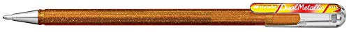 Pentel K110 Hybrid DualMetallic Gel Rollerball, 1.0mm Tip, Gold/Metallic Red & Gold (Pack of 12), 1 count (Pack of 12)