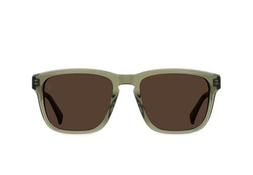 RAEN - Lumis - Mens Square Sunglasses UV Protection - Cambria/Vibrant Brown Polarized Lens (Size 54 MM) - Polarized Lenses