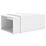 Añade un toque de elegancia a tu decoración del hogar con este elegante conjunto de mesas de centro tipo nido.