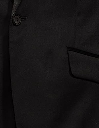 Image of Raymond Wool Blend Men's Full Sleeve Contemporary FIT Black Formal Suit