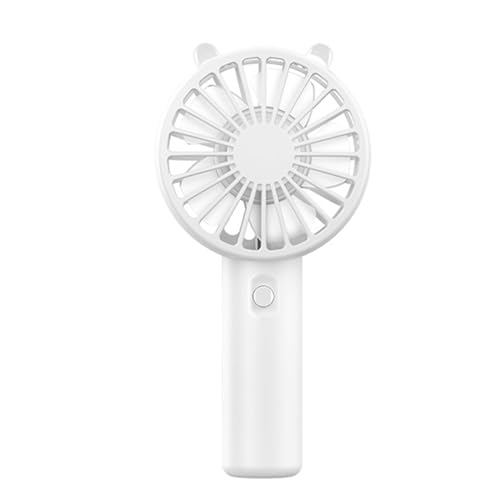 GKYQVE Ventilador de mano pequeño con 3 velocidades y ventilador recargable por USB, funciona con batería de 300 mAh para exteriores, interiores, oficina, base de viaje