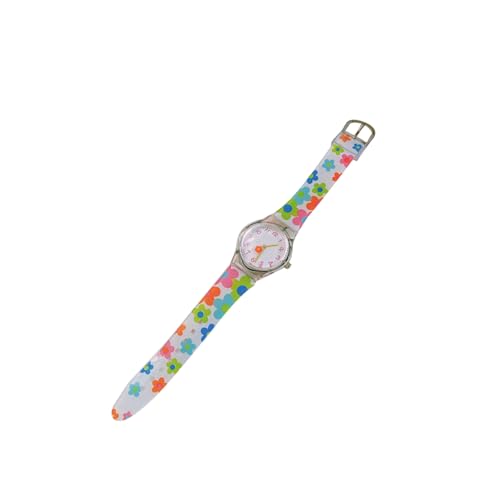 Angoily Blumen Kinderarmbanduhr Gelb aus Metall mit Verstellbarem Band