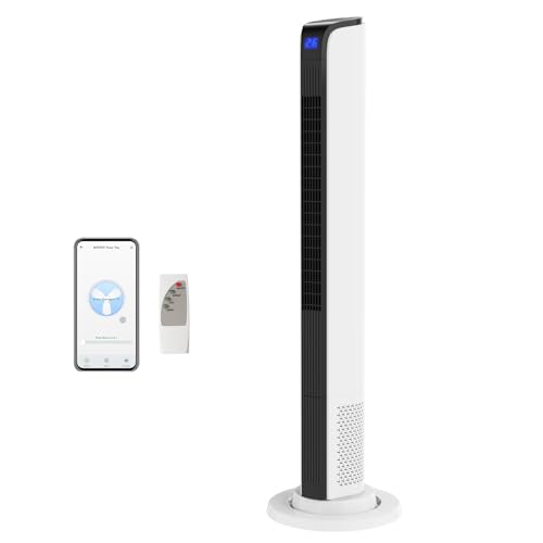 ROVSUN 42in Tower Fan with Remote & APP Control, Smart