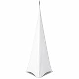 Trimming Shop Dreibeinseitiger Dreibeinstativ-Lautsprecher-DJ-Ständer mit Schlaufe für Geburtstag, Hochzeit, Empfang, Jahrestag, Bankette, Partys, besondere Anlässe, Weiß, 2 Stück