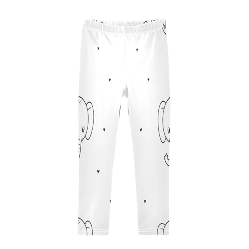 Bolaz Toddler Girls Leggings Printed Yoga Pants Leggings Cute Little Elephant for Kids