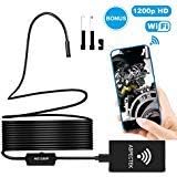 ASPECTEK Wireless Endoscope – Borescope Inspection Camera – WiFi Endoscope – 2.0 Megapixels HD Snake Camera Android iOS Smartphone, iPhone, Tablet-Black(11.5FT)