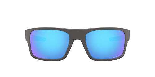 Image of Oakley Man Sunglasses Matte Dark Grey Frame, Prizm Sapphire Polarized Lenses, 61MM