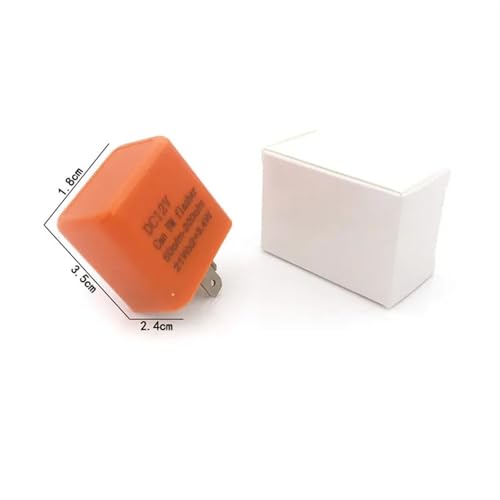 Relé intermitente electrónico LED de 2 pines de 12V ajustable para luces de moto 7