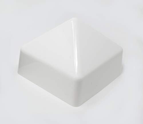 JSP Manufacturing 6x6 (5-7/8" x 5-7/8") Square Pyramid Style Cap Boat Dock Pylon Piling Cap Cover Conehead Cone Black or White (White)