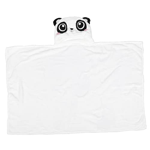 Toyvian Toalla De Baño con Capucha Toalla con Capucha para Niños Bata De Baño De Playa De Algodón Toallas para Niños Pequeños Manta De Fitness De Dibujos Animados Franela Blanca