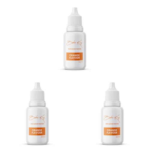 Image of BAKE KING Orange Flavour Essence 30ml | Baking Essential Ideal for Cakes, Jams, Cookies, Ice Creams, Chocolate (Pack of 3)